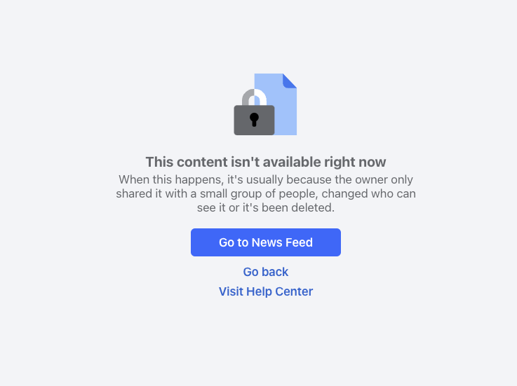 what a blocked user see when visiting a facebook profile