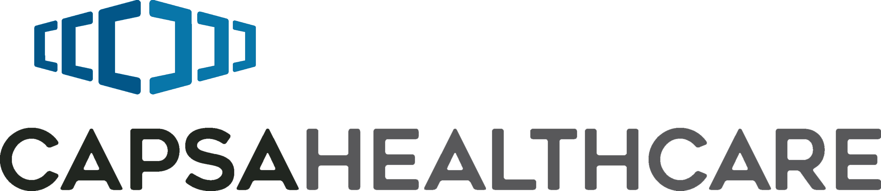 Logo of Capsa Healthcare, featuring a geometric design in blue above the name Capsa Healthcare written in bold, dark letters—an emblem fitting for a digital marketing agency that values sophisticated web design.