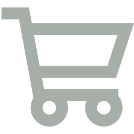 A light blue shopping cart icon with two wheels and an open basket, seamlessly integrating elements of web design, set against a transparent background.